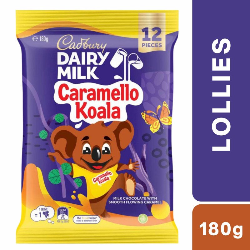 [Expiry Date: 10/03/2027] Cadbury Dairy Milk Chocolate Caramello Koala Sharepack 12 Pack 180g