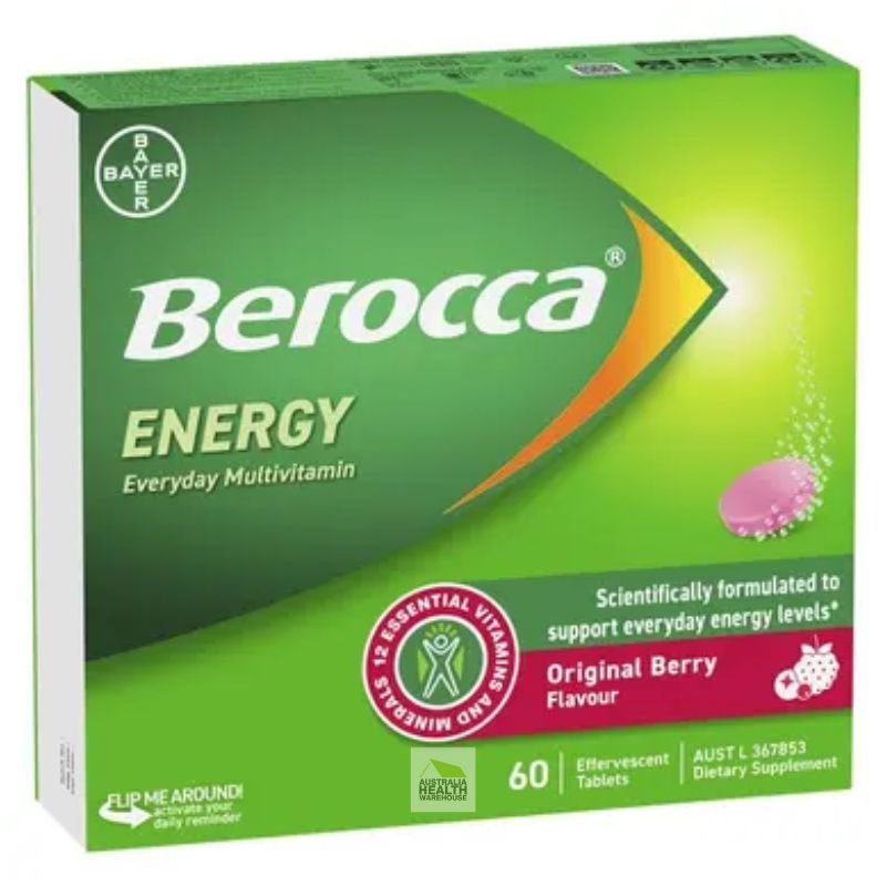 [Expiry Date: 20/04/2027] Berocca Energy Original Berry 60 Effervescent Tablets