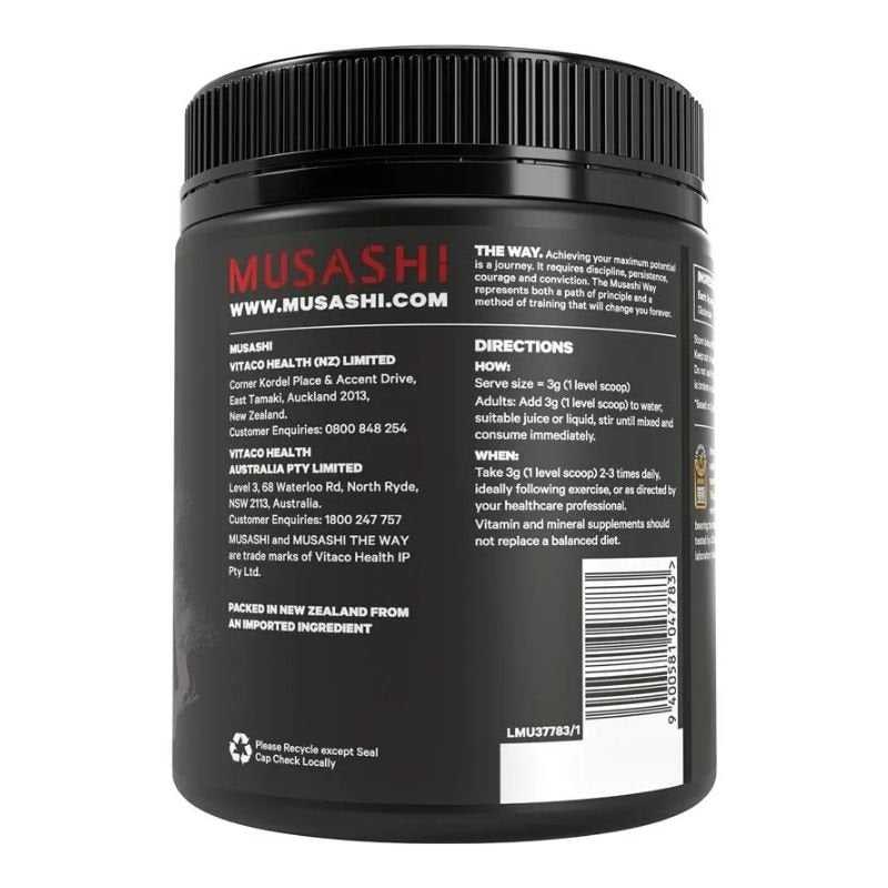 [Expiry: 05/2027] Musashi Glutamine Unflavoured 350g