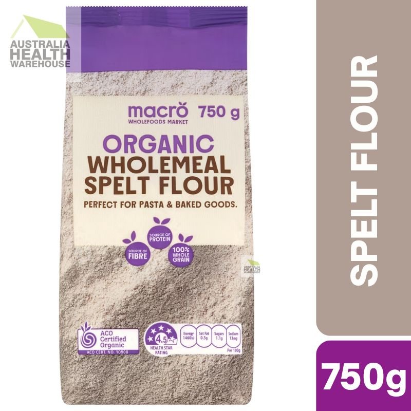 [Expiry: 25/03/2026] Woolworths Macro Organic Wholemeal Spelt Flour 750g
