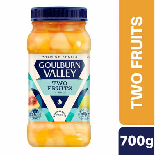[CLEARANCE Expiry: 30/06/2026] Goulburn Valley Two Fruits In Juice 700g