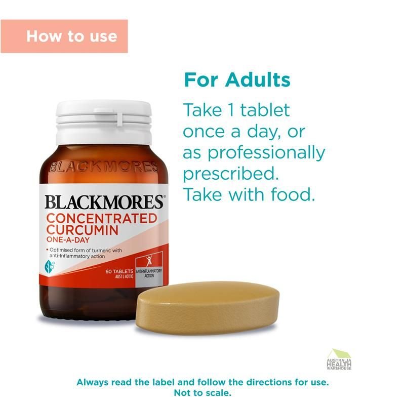 [Expiry: 07/2025] Blackmores Concentrated Curcumin One-A-Day 60 Tablets