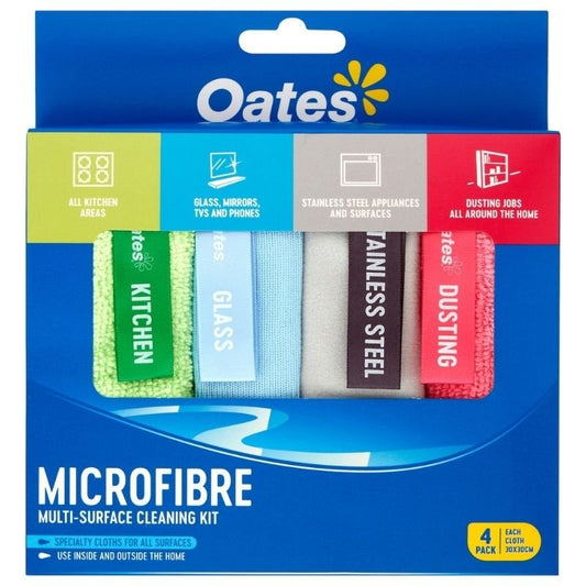 Oates Microfibre Cloth 4 Pack