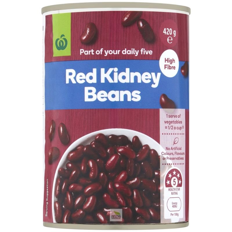 [Expiry Date: 16/06/2028] Woolworths Red Kidney Beans 420g
