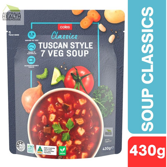 [Expiry: 06/02/2027] Coles Classics Tuscan Style 7 Veg Soup Pouch 430g