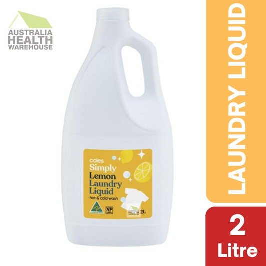 Coles Simply Laundry Liquid Lemon 2 Litre