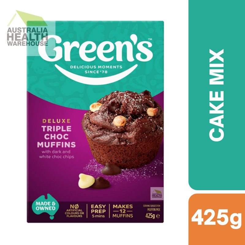 Green's Deluxe Triple Choc Muffin Mix 425g