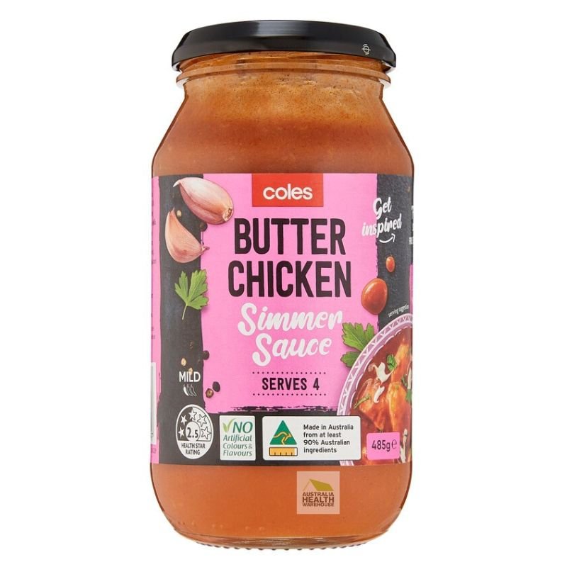 [Expiry:01/07/2027] Coles Butter Chicken Simmer Sauce 485g