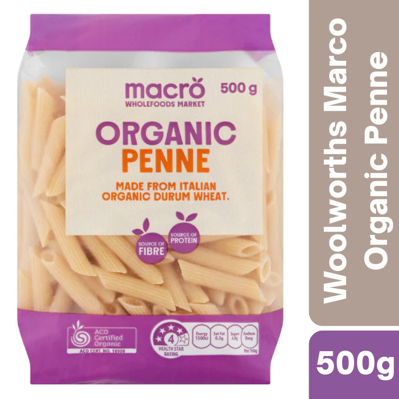 [Expiry: 04/2027] Woolworths Marco Organic Penne 500g