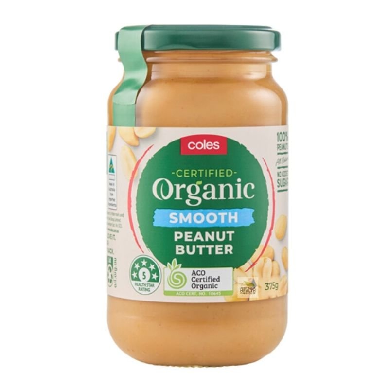 [Expiry: 15/11/2026] Coles Organic Smooth Peanut Butter 375g