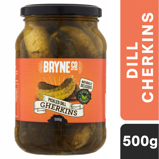 [Expiry Date: 12/09/2027] Bryne Co Pickled Dill Gherkins 500g