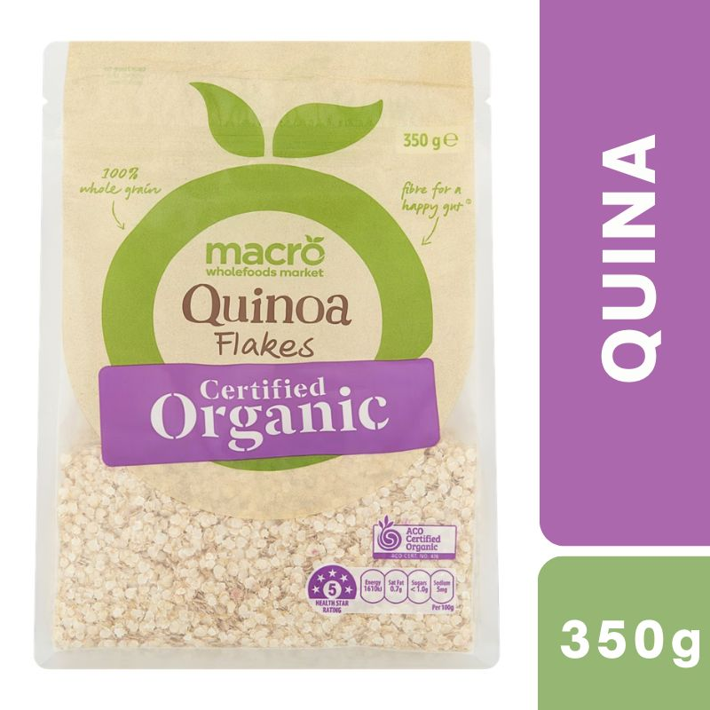 [CLEARANCE Expiry Date: 15/08/2026] Woolworths Macro Organic Quinoa Flakes 350g