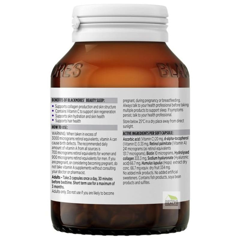 [CLEARANCE Expiry: 04/2025] Blackmores Beauty Sleep 60 Capsules