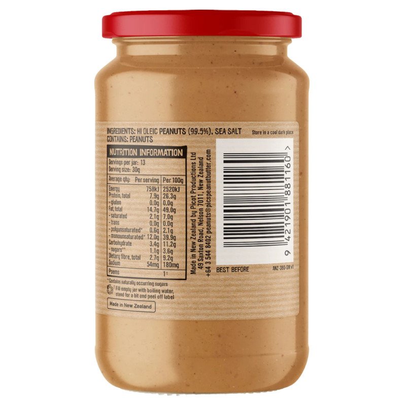 [Expiry Date: 09/02/2028] Pic's Peanut Butter Smooth 380g