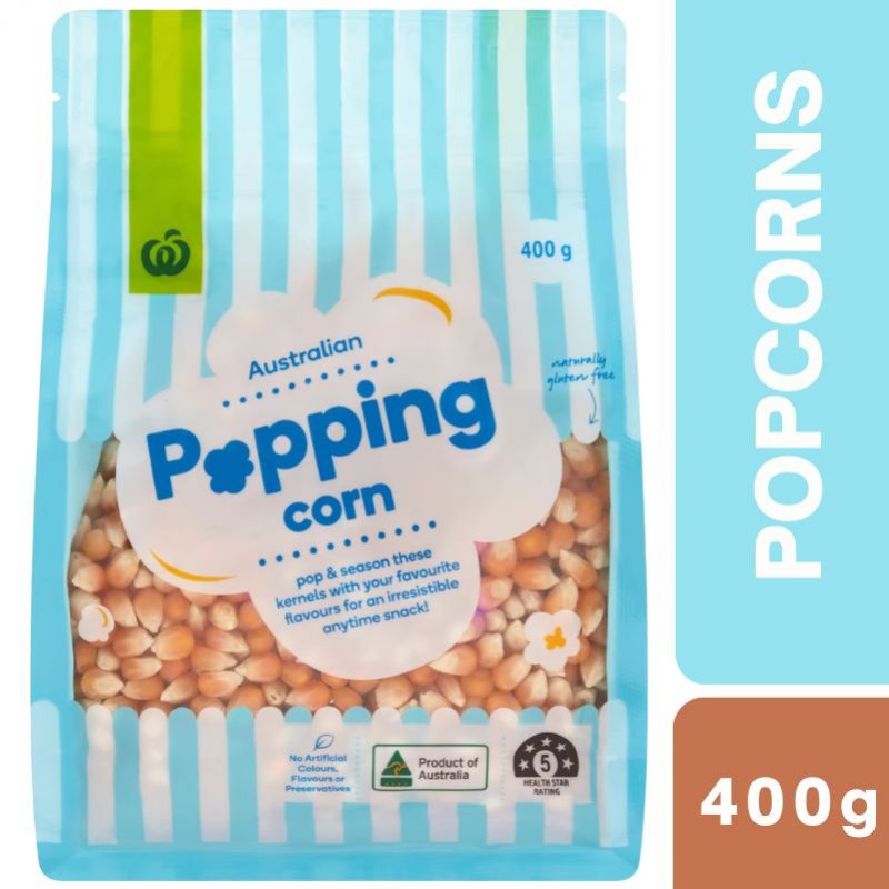 [CLEARANCE Expiry Date: 03/08/2026] Woolworths Popping Corn 400g