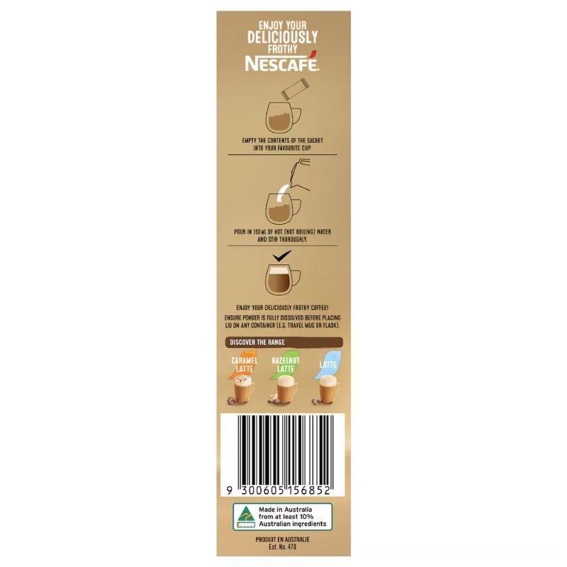 [Expiry: 06/2027] Nescafe Cappuccino Strong Coffee Sachets 10 Pack