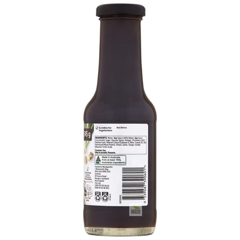 [Expiry Date: 09/09/2026] Woolworths Teriyaki Marinade 345g
