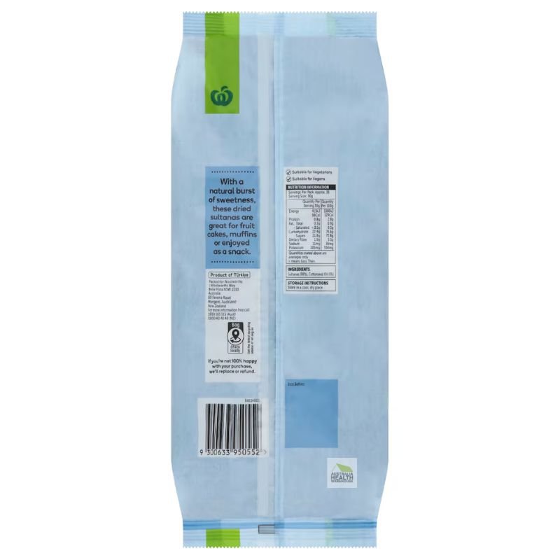 [CLEARANCE Expiry: 08/04/2026] Woolworths Sultanas 1kg