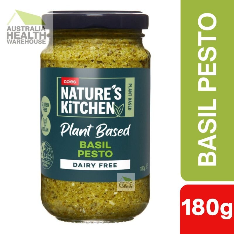 [Expiry Date: 05/07/2027] Coles Nature's Kitchen Plant Based Basil Pesto 180g