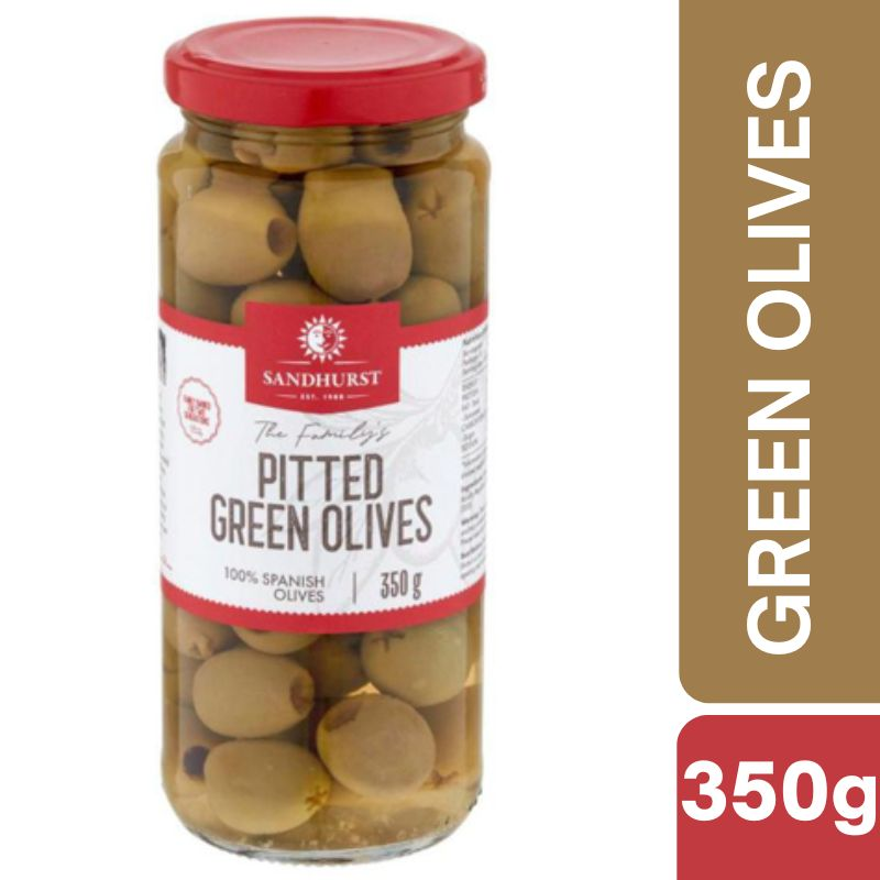 [Expiry: 24/09/2028] Sandhurst Pitted Green Olives 350g