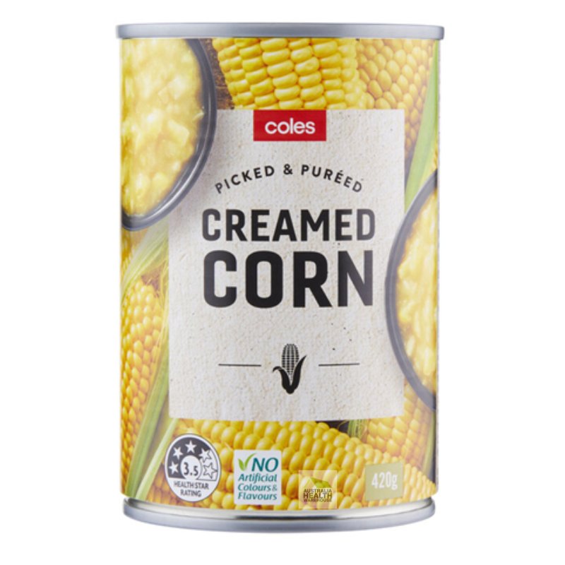 [Expiry Date: 06/05/2028] Coles Creamed Corn 420g