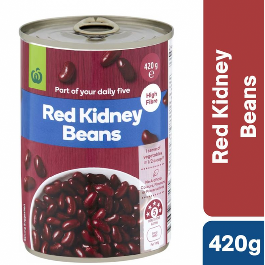 [Expiry Date: 16/06/2028] Woolworths Red Kidney Beans 420g