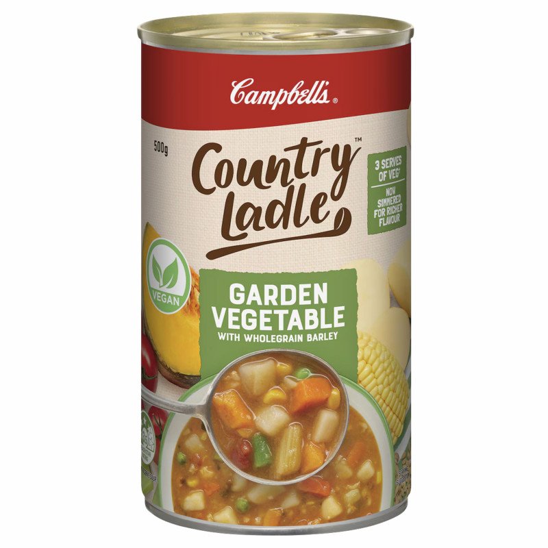 [Expiry Date: 14/04/2028] Campbell's Country Ladle Soup Can Garden Vegetable 500g