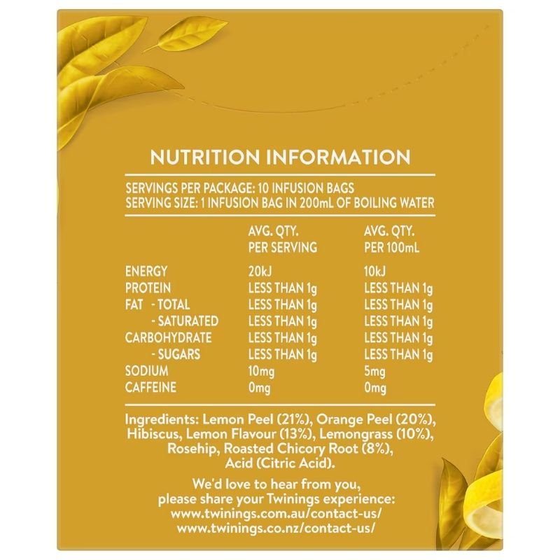 [Expiry: 02/08/2028]  Twinings Lemon Twist Tea Bags 10 pack