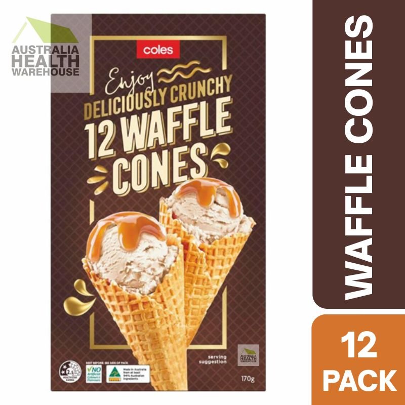 Coles Plain Waffle Cones 12 Pack
