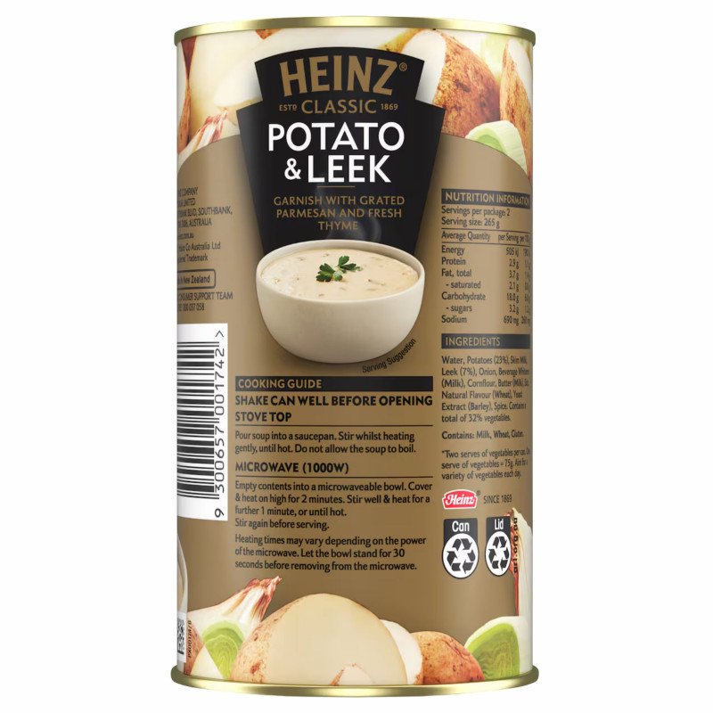 [Expiry Date: 31/07/2028] Heinz Classic Potato & Leek Soup 535g