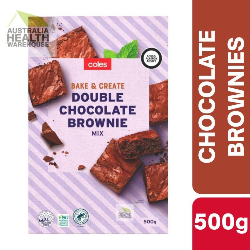 [Expiry: 23/10/2026] Coles Bake & Create Double Chocolate Brownie Mix 500g