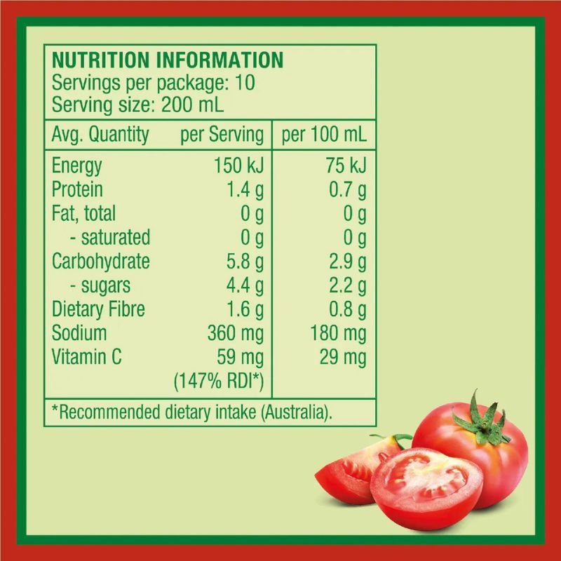 [Expiry Date: 06/10/2026] Golden Circle 100% Tomato Juice 2 Litre