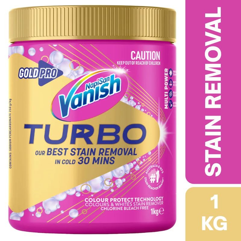 [Expiry: 09/2027] Vanish Gold Pro Turbo Stain Remover Powder 1kg