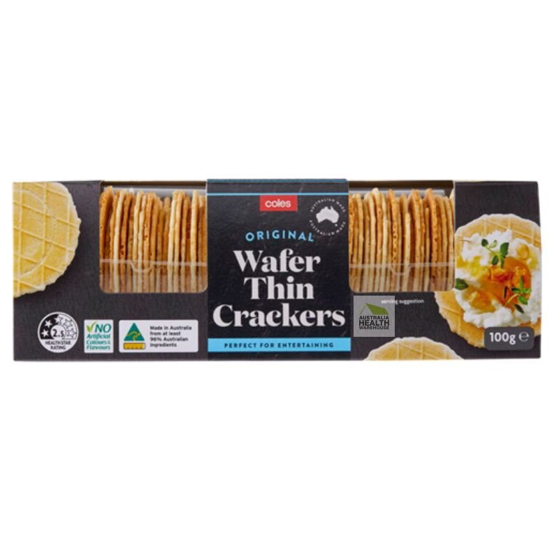 Coles Original Wafer Thin Crackers 100g