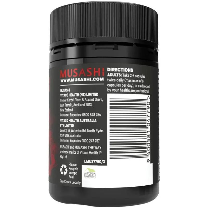 [Expiry: 03/2028]  Musashi Fat Metaboliser + Carnitine 60 Capsules