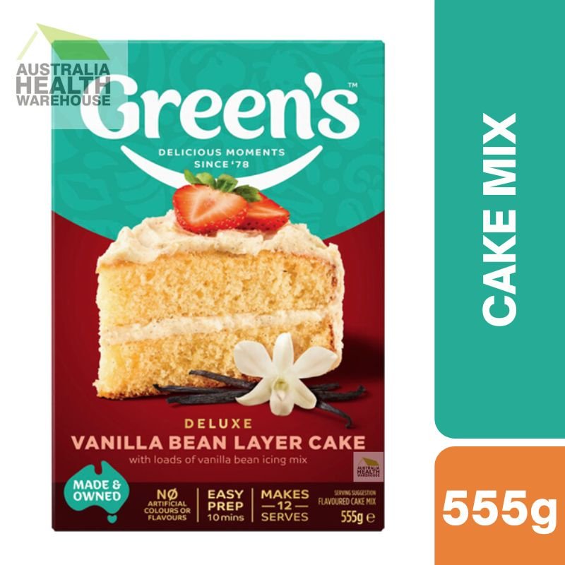 Green's Deluxe Vanilla Bean Layer Cake Mix 555g