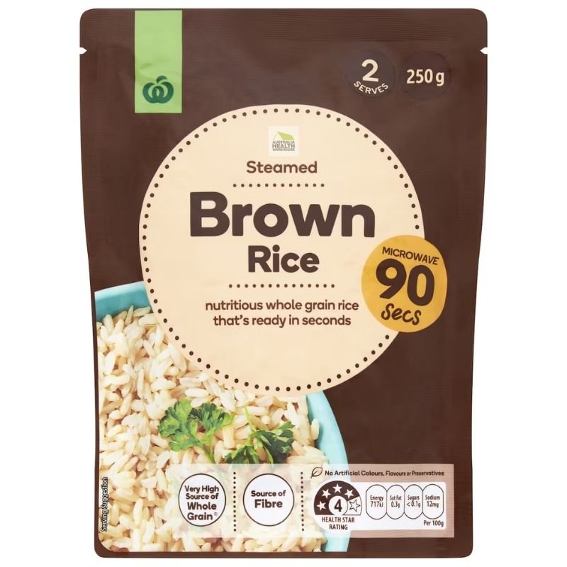 [CLEARANCE Expiry Date: 25/08/2026] Woolworths Microwave Brown Rice 250g