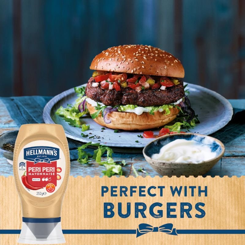 [Expiry Date: 01/10/2026] Hellmann's Peri Peri Mayonnaise 252g