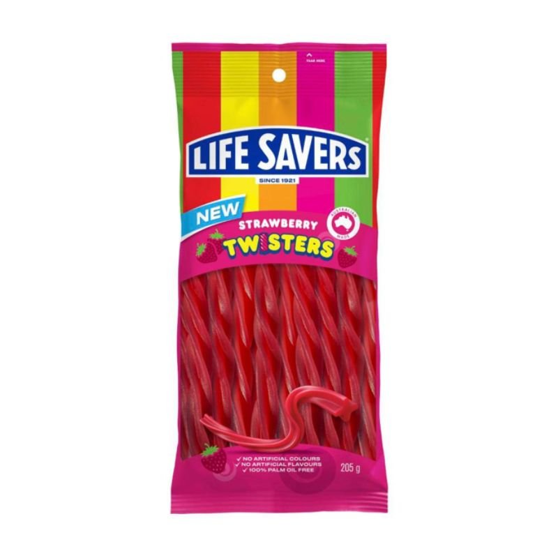 [Expiry: 16/02/2027] Life Savers Strawberry Twisters 205g|Oz Mart
