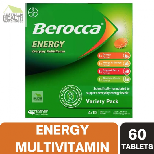 [Expiry: 04/2027] Berocca Energy Variety Pack 60 Effervescent Tablets