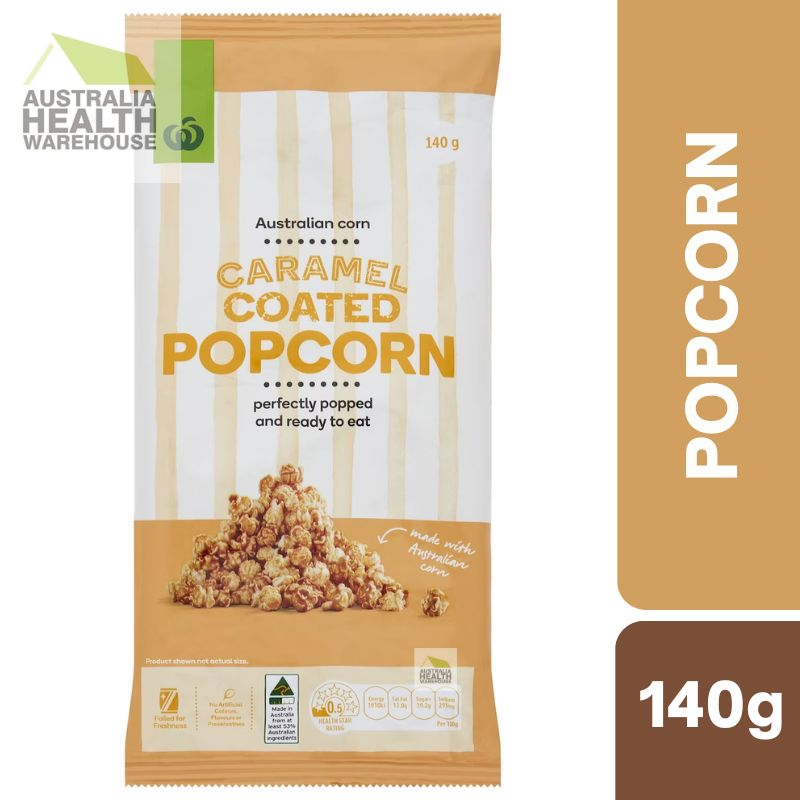Woolworths Caramel Coated Popcorn 140g