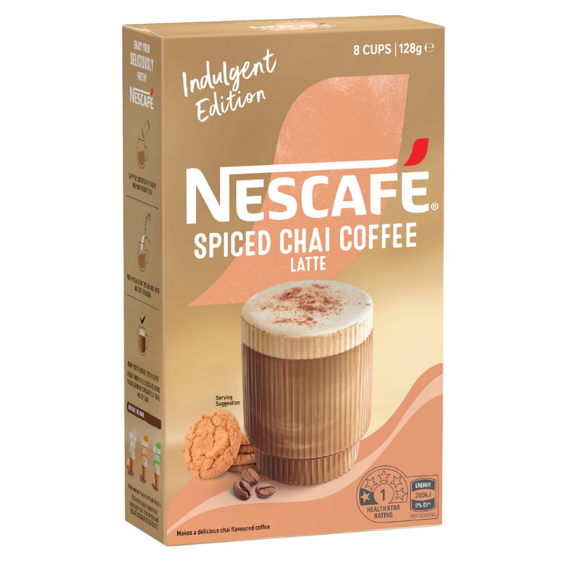 [Expiry Date: 31/07/2027] Nescafe Spiced Chai Coffee Latte 8 Pack