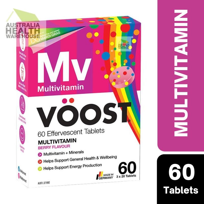 [Expiry: 11/2025] Voost Multivitamin Effervescent Berry 60 Tablets