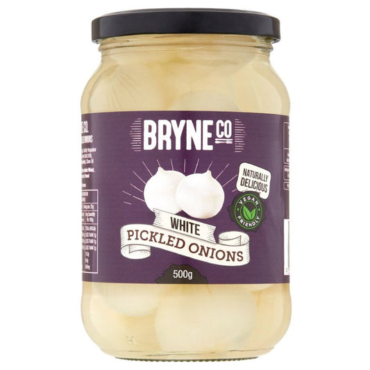 [Expiry Date: 10/02/2028] Bryne Co White Pickled Onions 500g