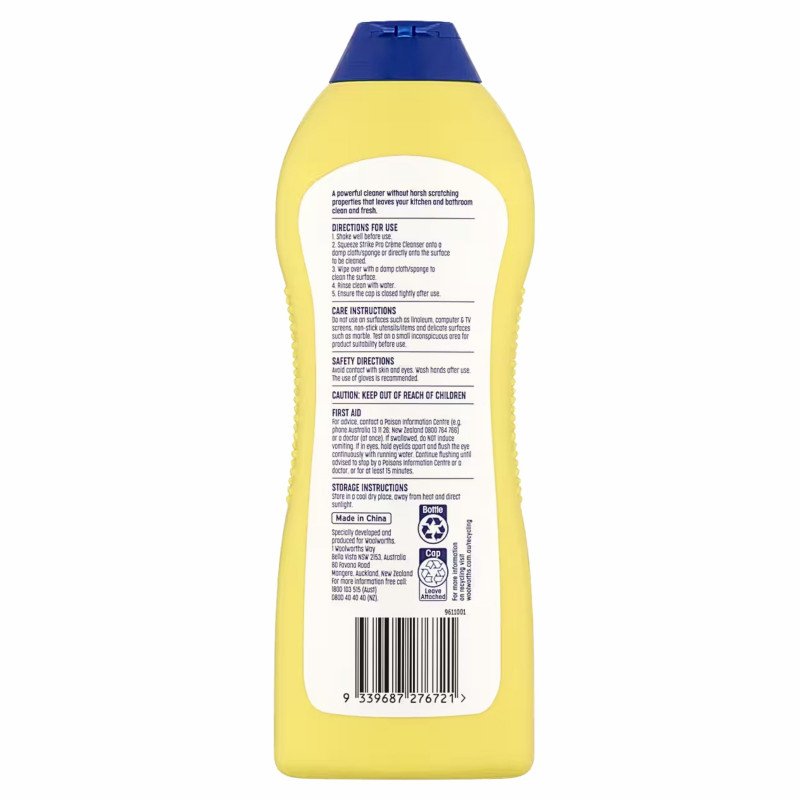 Strike Pro Cream Cleanser Lemon 500mL