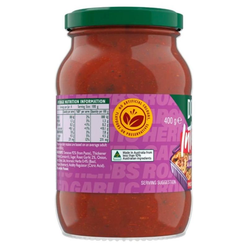 [Expiry Date: 02/08/2027] Dolmio Intensify Roasted Garlic & Aromatic Herbs Pasta Bake Sauce 400g