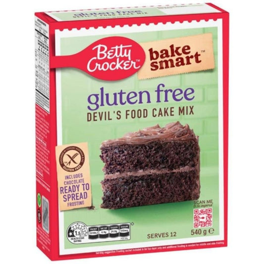 [Expiry Date: 22/02/2027] Betty Crocker Bake Smart Gluten Free Devils Food Cake Mix 540g