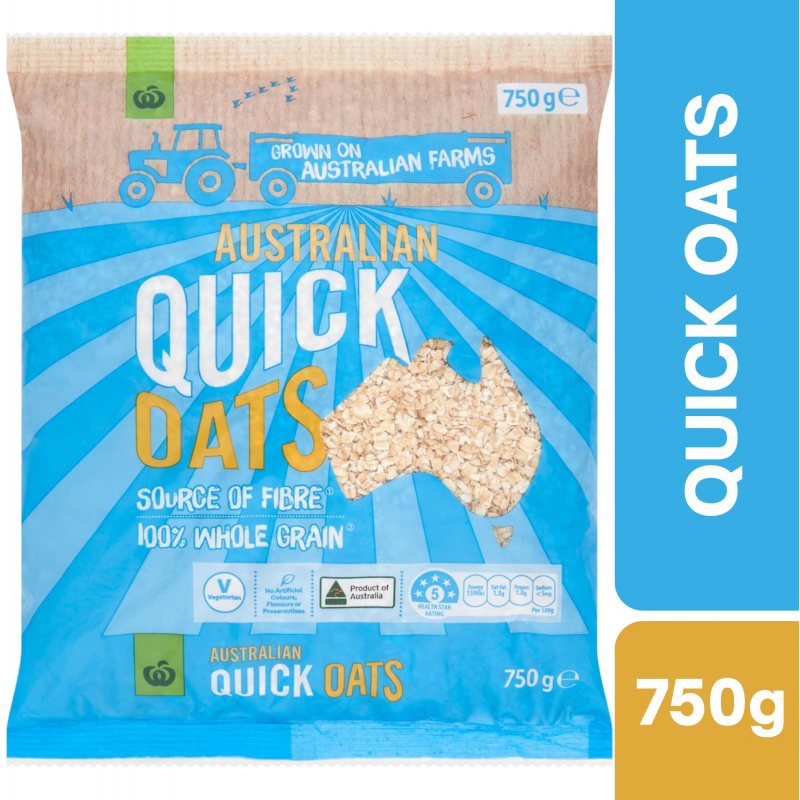 [Expiry Date: 17/02/2027] Woolworths Quick Oats 750g