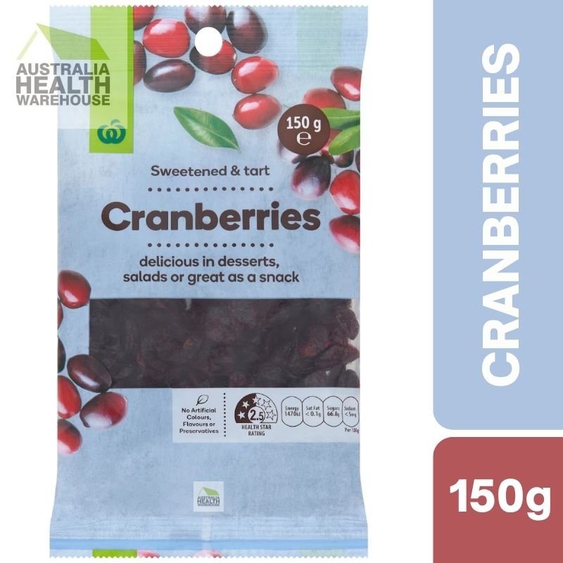 [Expiry: 11/09/2026] Woolworths Cranberries 150g