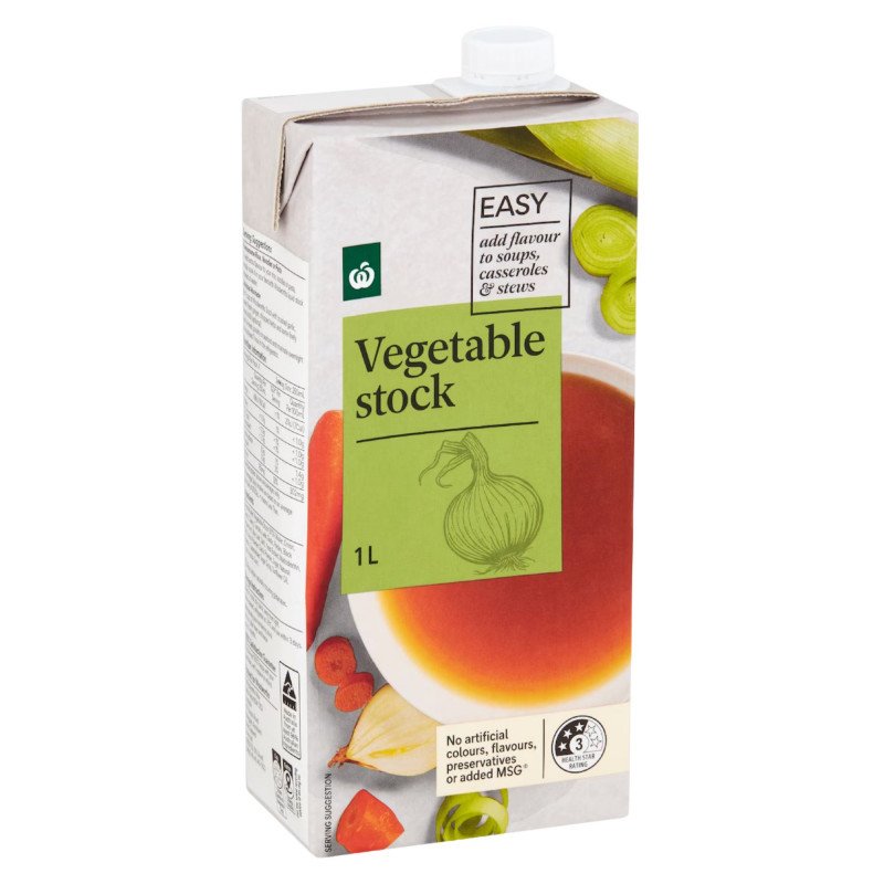 [Expiry Date: 29/12/2026] Woolworths Vegetable Liquid Stock 1 Litre